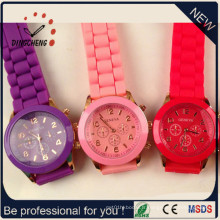 Montre de marque de Genève, montres de dames de mode, montre de silicone (DC-244)